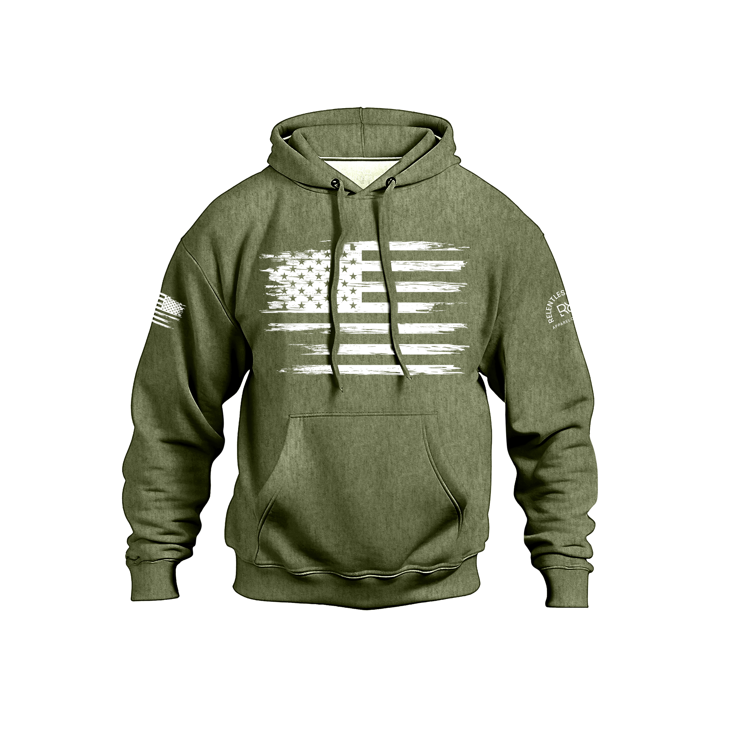 Rebel patriot flag military green hoodie