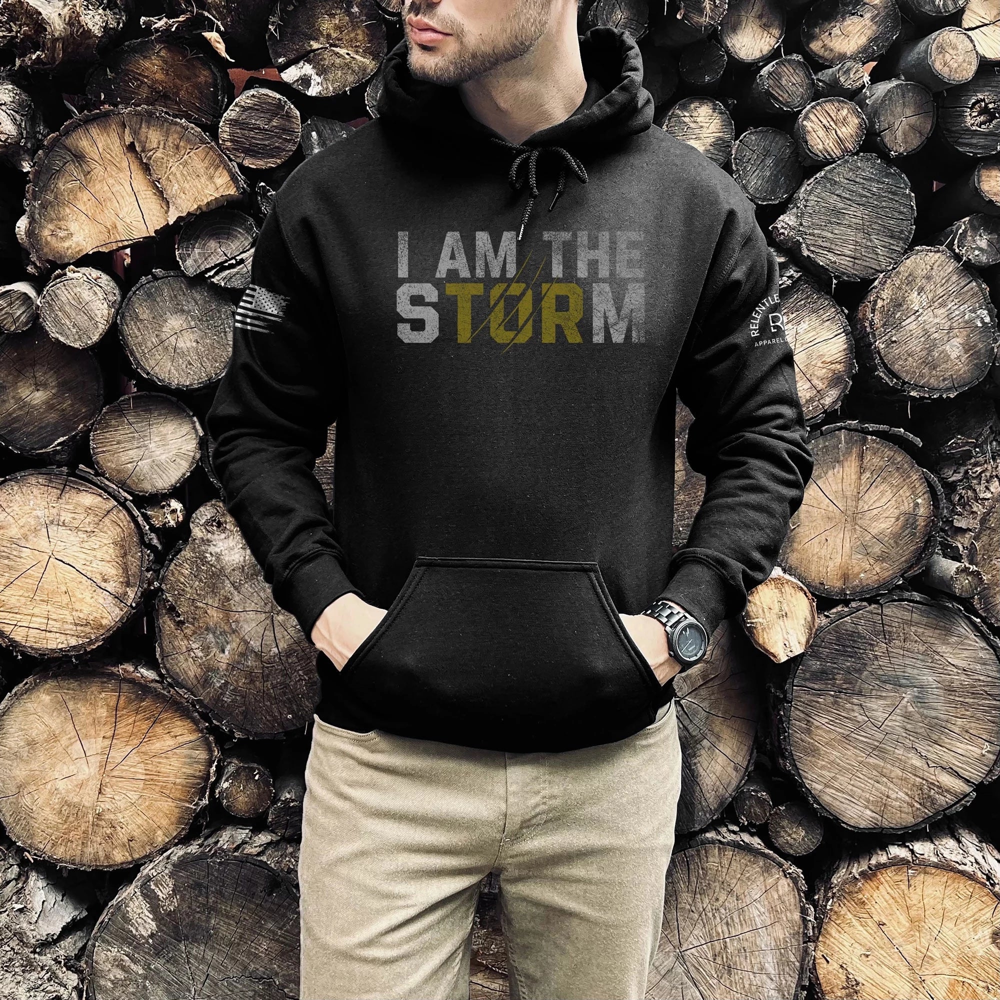 I Am The Storm front design hoodie