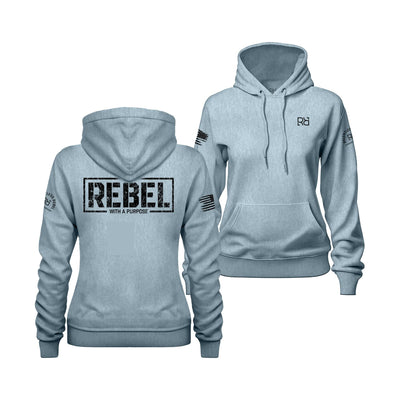 Blue Mist Women's Rebel With A Purpose Back Design Hoodie