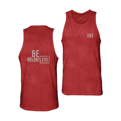 Heather Red Men's Be Relentless Back Design Tank Top