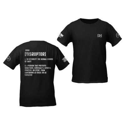 Solid Black The Disruptor Back Design Youth Tee