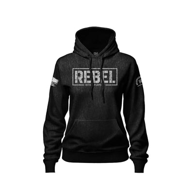Solid Black Women's Rebel With A Purpose Front Design Hoodie
