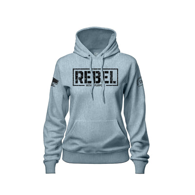 Blue Mist Women's Rebel With A Purpose Front Design Hoodie