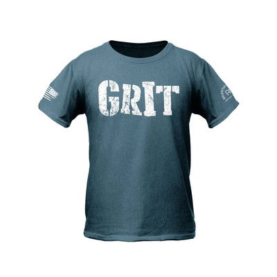 Deep Teal Youth Grit Front Design Tee