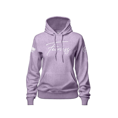Lilac Women's Fearless Front Design Hoodie