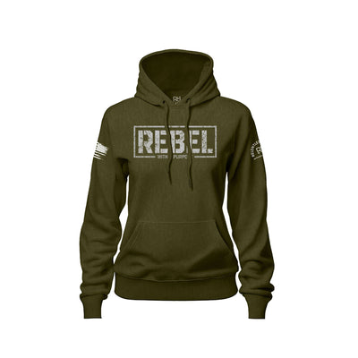 Military Green Women's Rebel With A Purpose Front Design Hoodie