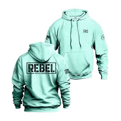 Mint Men's Rebel With A Purpose Back Design Hoodie