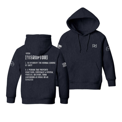 Navy The Disruptor Back Design Youth Hoodie