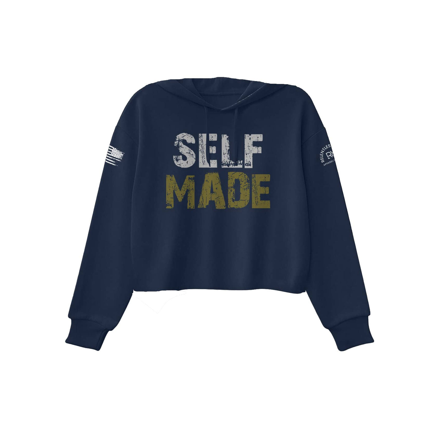 Self Made | Front | Women's Cropped Hoodie