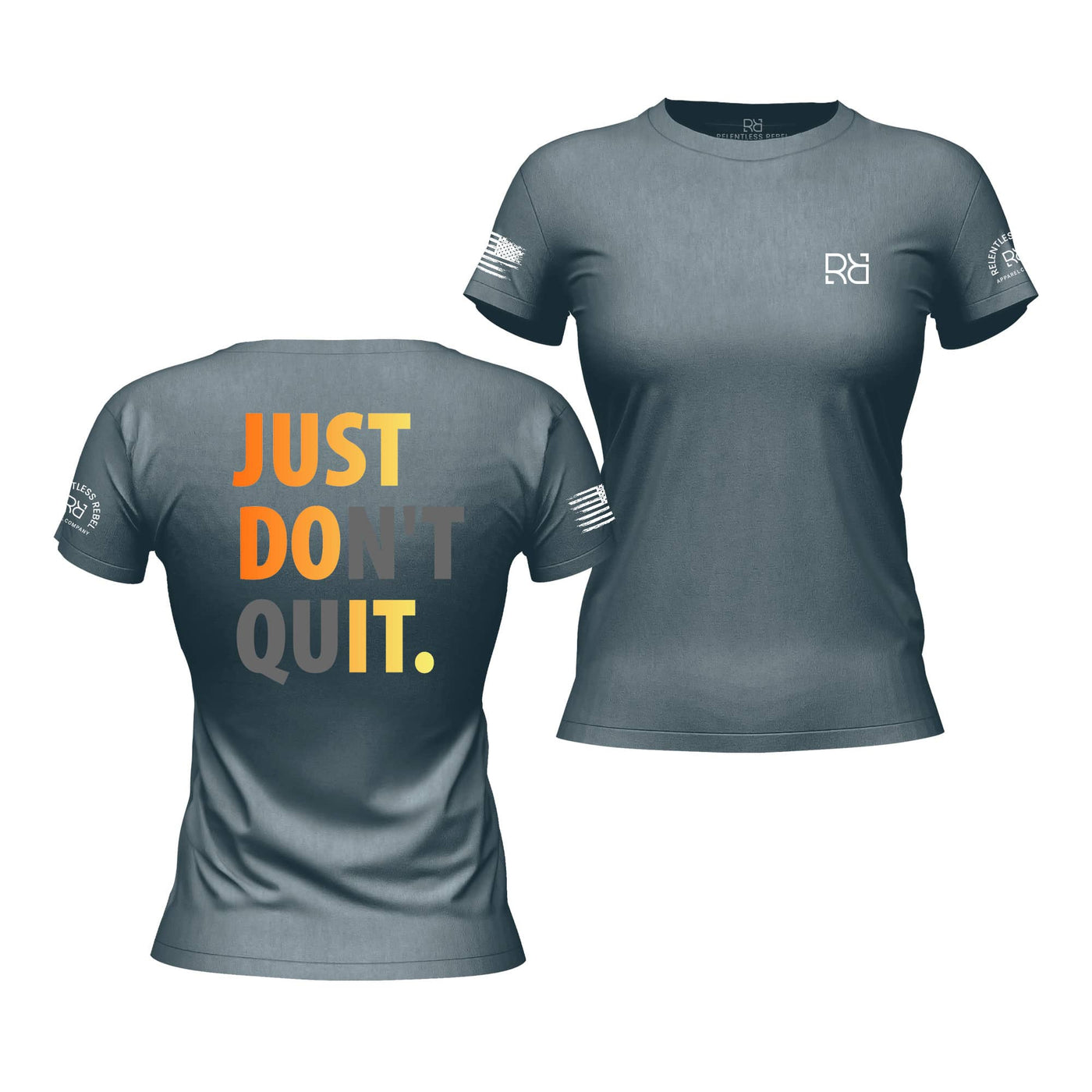 Heather Slate Women's Just Don't Quit Back Design Tee