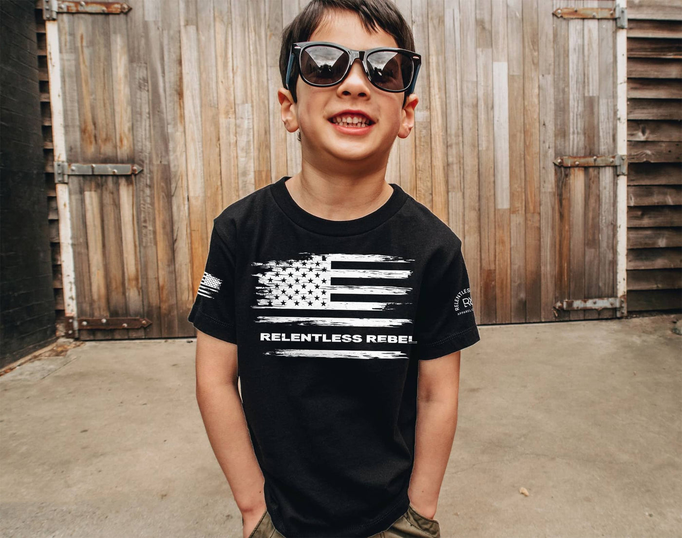 Relentless Rebel Flag | Front | Youth Tee