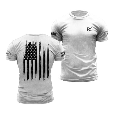 Relentless White Men's Rebel Patriot Flag Back Design Tee
