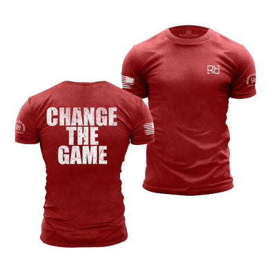 Heather Red Men's Change the Game Back Design Tee