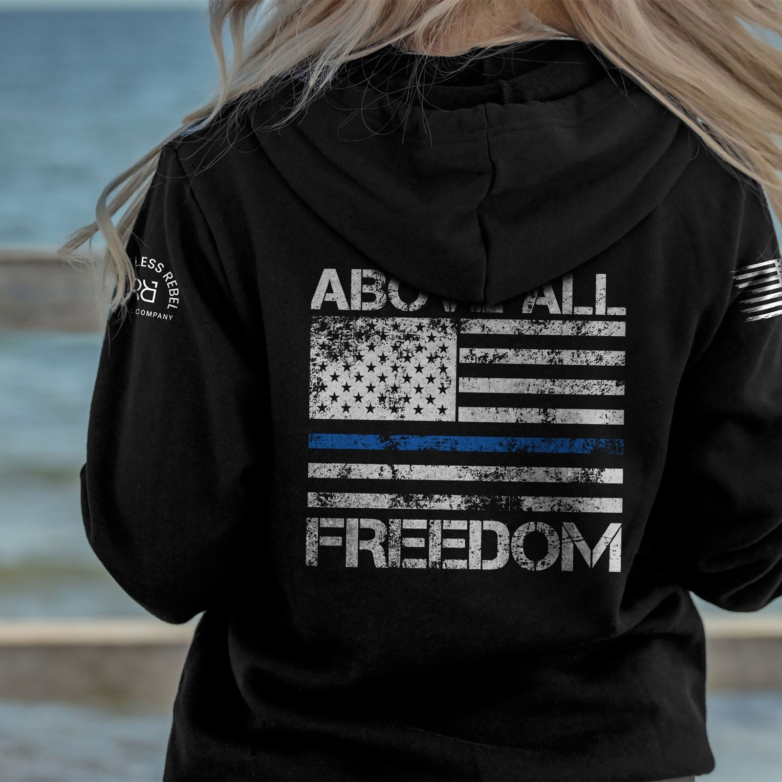 Front design I Am The Storm front pocket hoodie