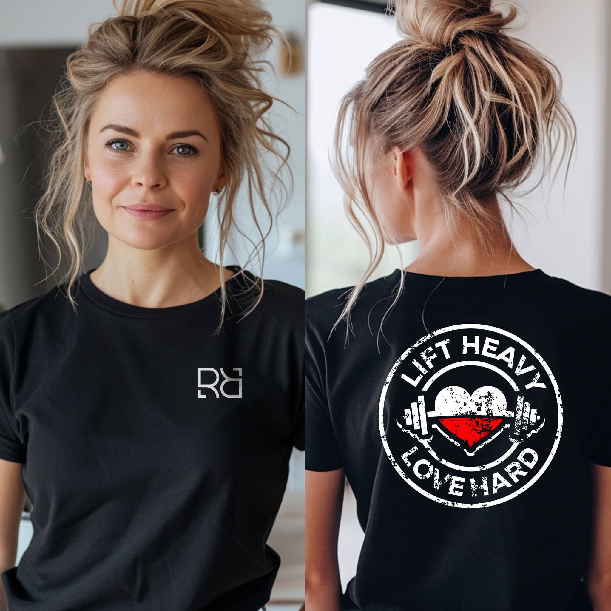 Lift heavy love hard back design hoodie