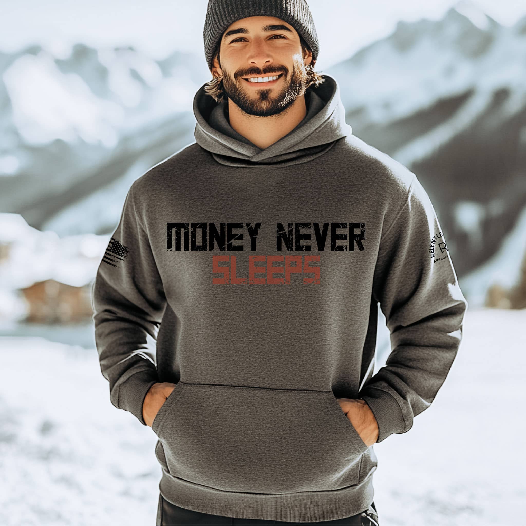 Back design men's I Am The Storm Hoodie