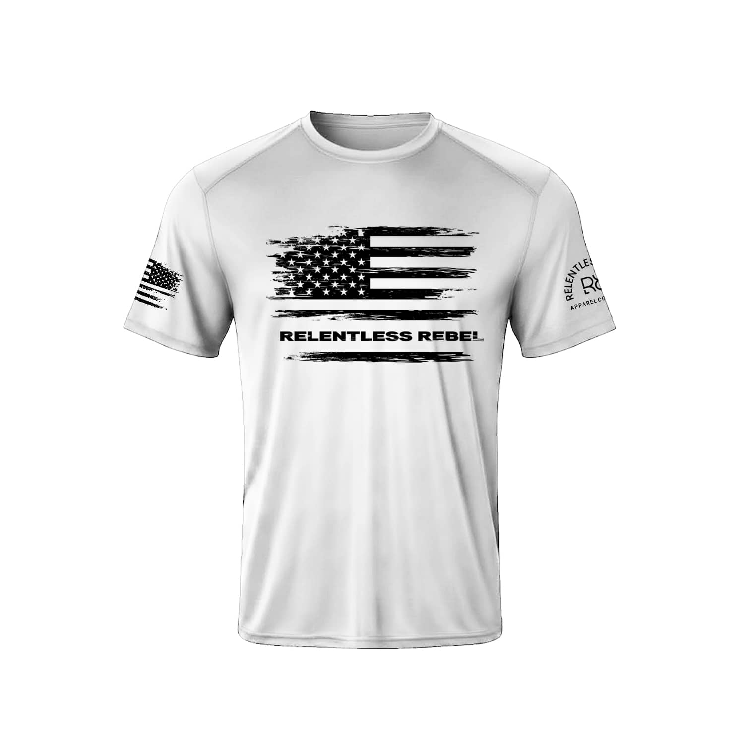 Relentless Rebel Flag | Front | Men's Dry Fit Short Sleeve | UPF50 ...