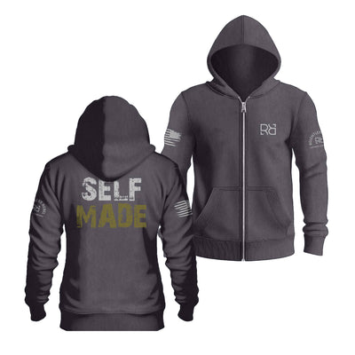 Charcoal Heather Self Made | Men's Lightweight Zip Hoodie