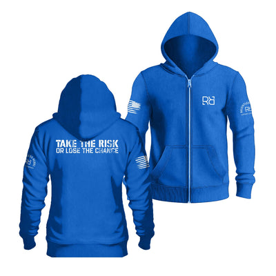 True Royal Take the Risk or Lose the Chance | Men's Lightweight Zip Hoodie