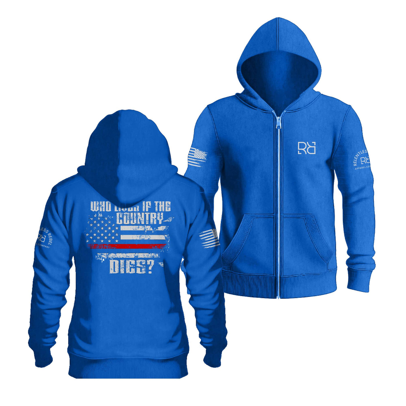 True Royal Who Lives if the Country Dies | Men's Lightweight Zip Hoodie