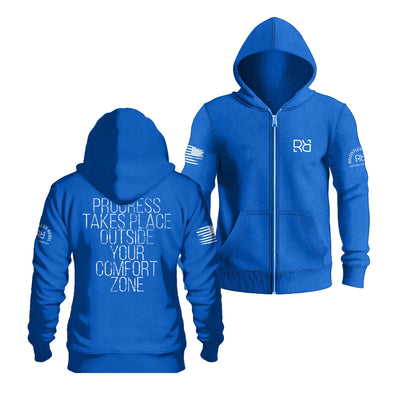 True Royal Progress Takes Place Back Design Zip Up Hoodie