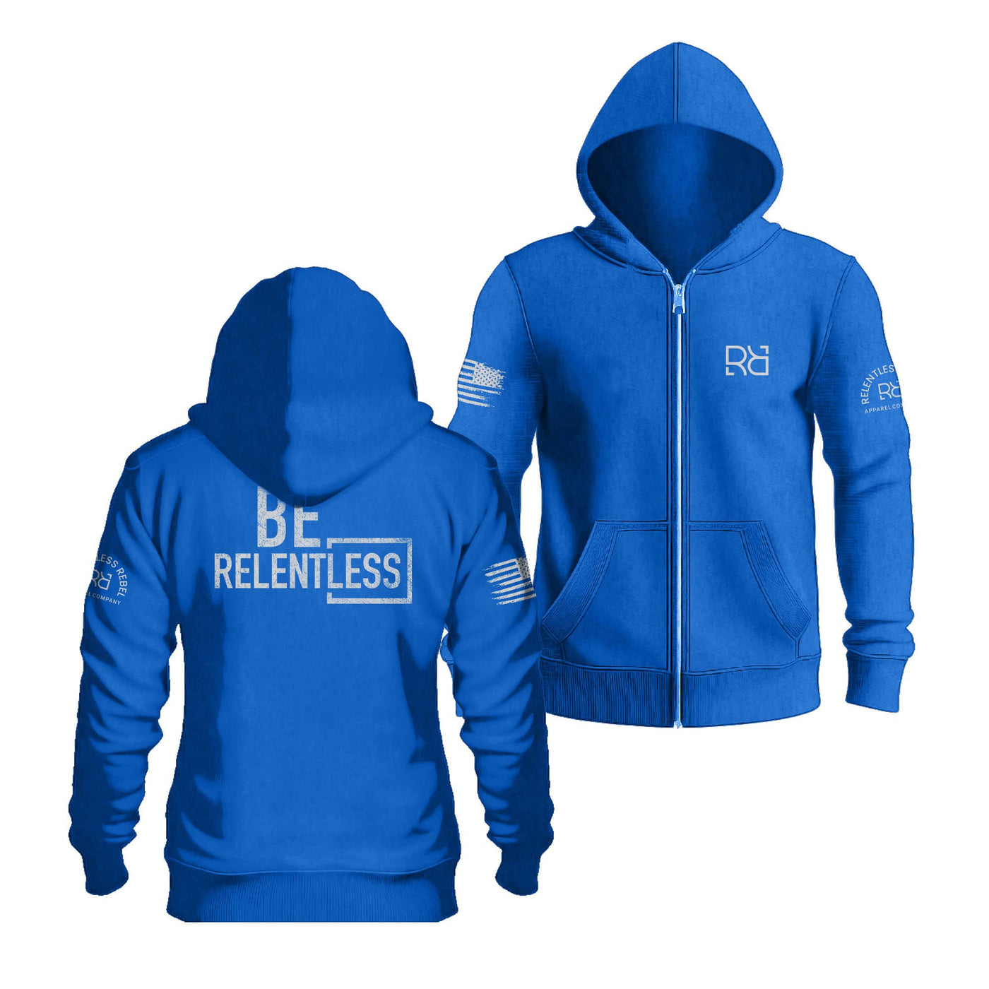 True Royal Be Relentless Zip Up Hoodie