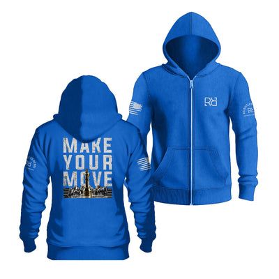 True Royal Women's Make Your Move Back Design Zip Up Hoodie