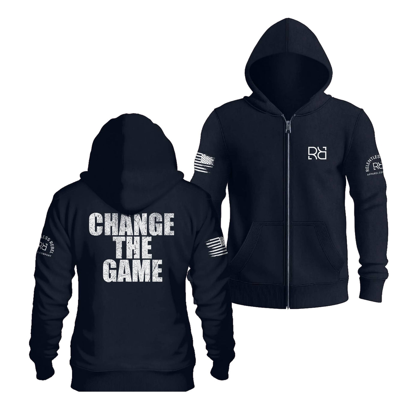 Navy Change The Game Zip Up Hoodie