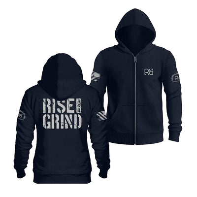 Navy Rise and Grind | Men's Lightweight Zip Hoodie