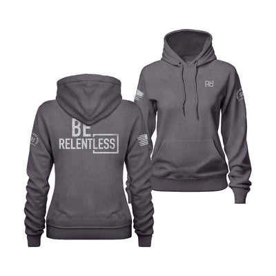 Charcoal Heather Women's Be Relentless Back Design Hoodie