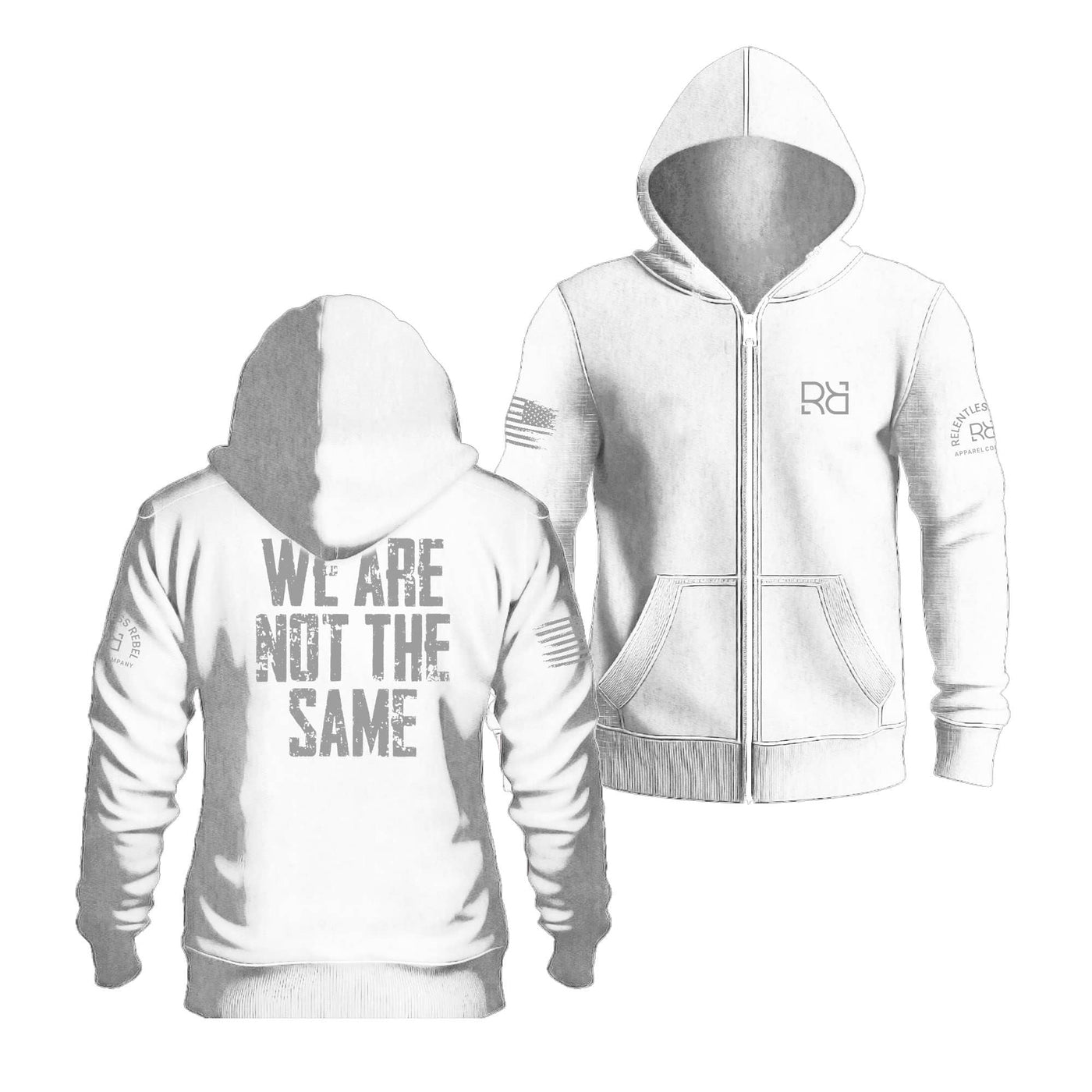 Relentless White We are Not the Same | Men's Lightweight Zip Hoodie