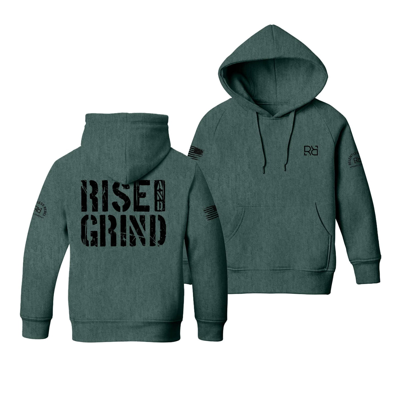 Alpine Green Rise and Grind Youth Hoodie