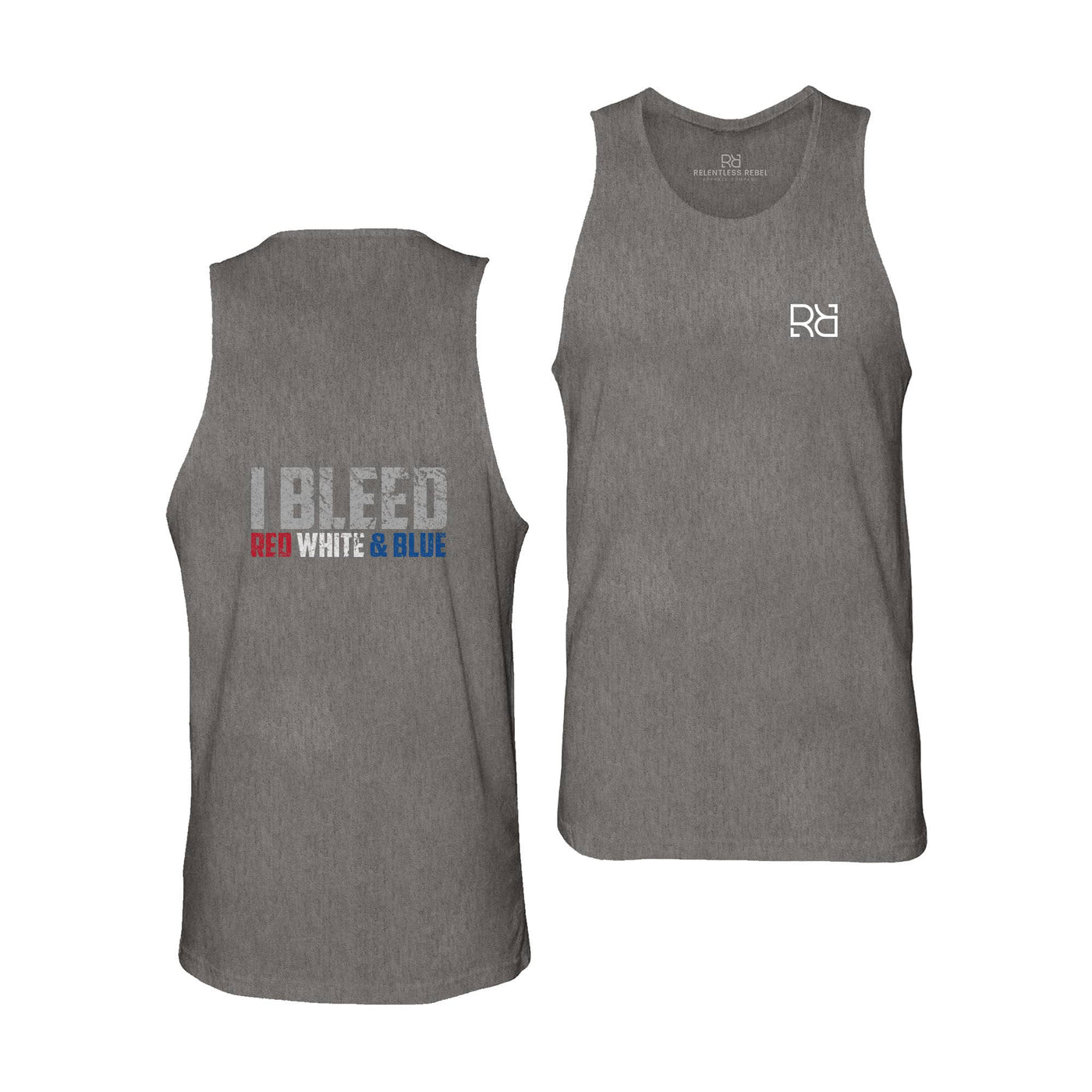 Asphalt Men's I Bleed Red White & Blue Back Design Tank