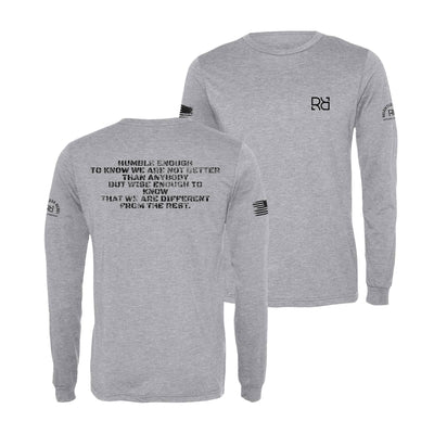 Athletic Grey Humble Enough to Know Men's Long Sleeve