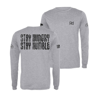 Athletic Grey Stay Hungry Say Humble Men's Dri Fit Long Sleeve