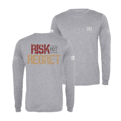 Athletic Grey Risk Not Regret Men's Long Sleeve