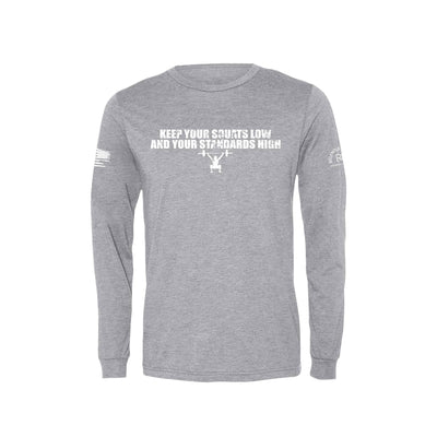 Grey Keep Your Squats Low Men's Long Sleeve Tee