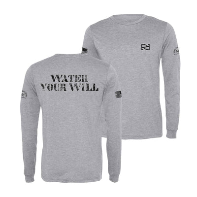 Athletic Grey Water Your Will Men's Long Sleeve