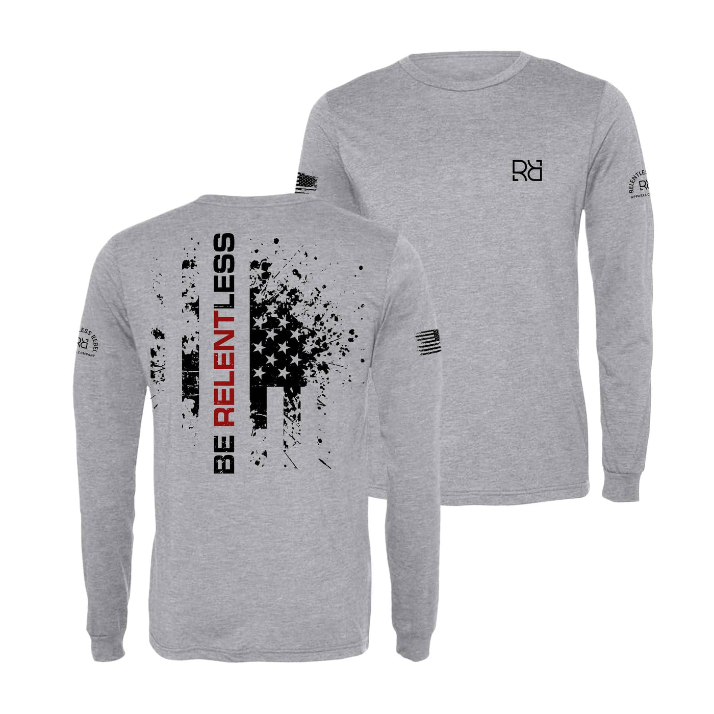 Athletic Grey Be Relentless Men's Dri Fit Long Sleeve