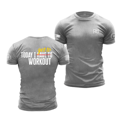 Athletic Heather Today I Get To Work Out | Premium Men's Tee