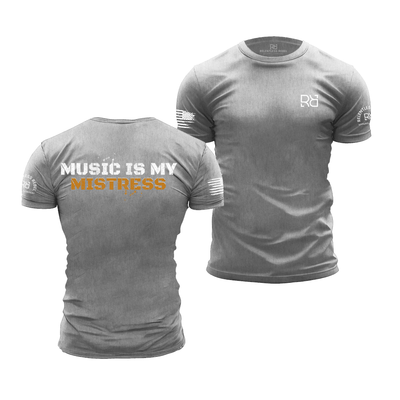 Athletic Heather Men's Music Is My Mistress Back Design Tee