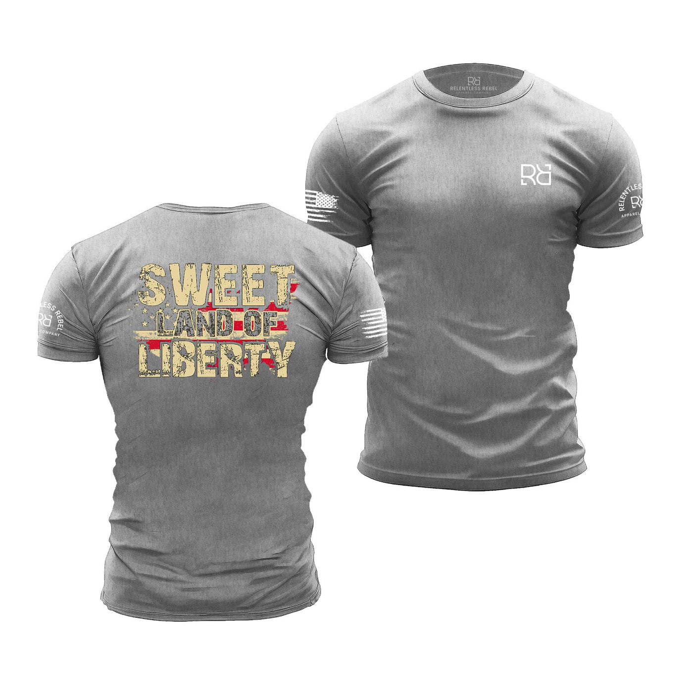 Athletic Heather Sweet Land of Liberty - Premium Men's Tee