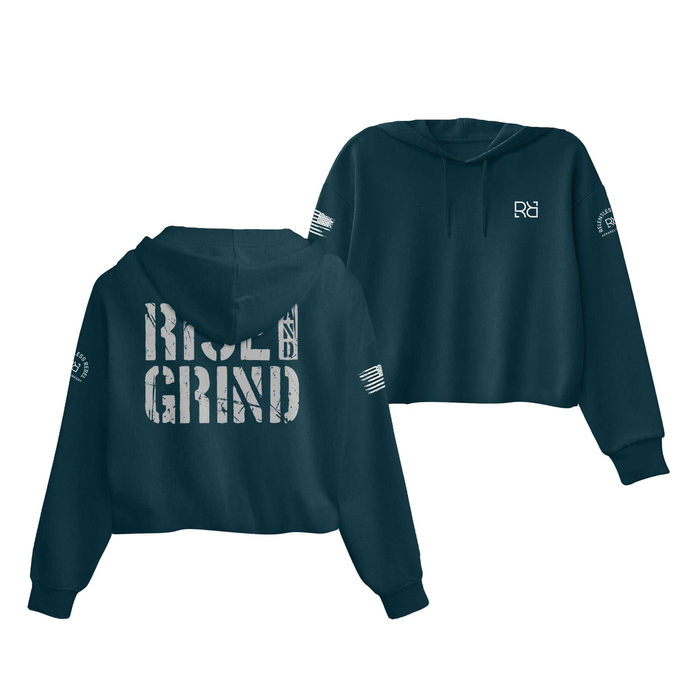 Atlantic Rise and Grind Women's Cropped Hoodie