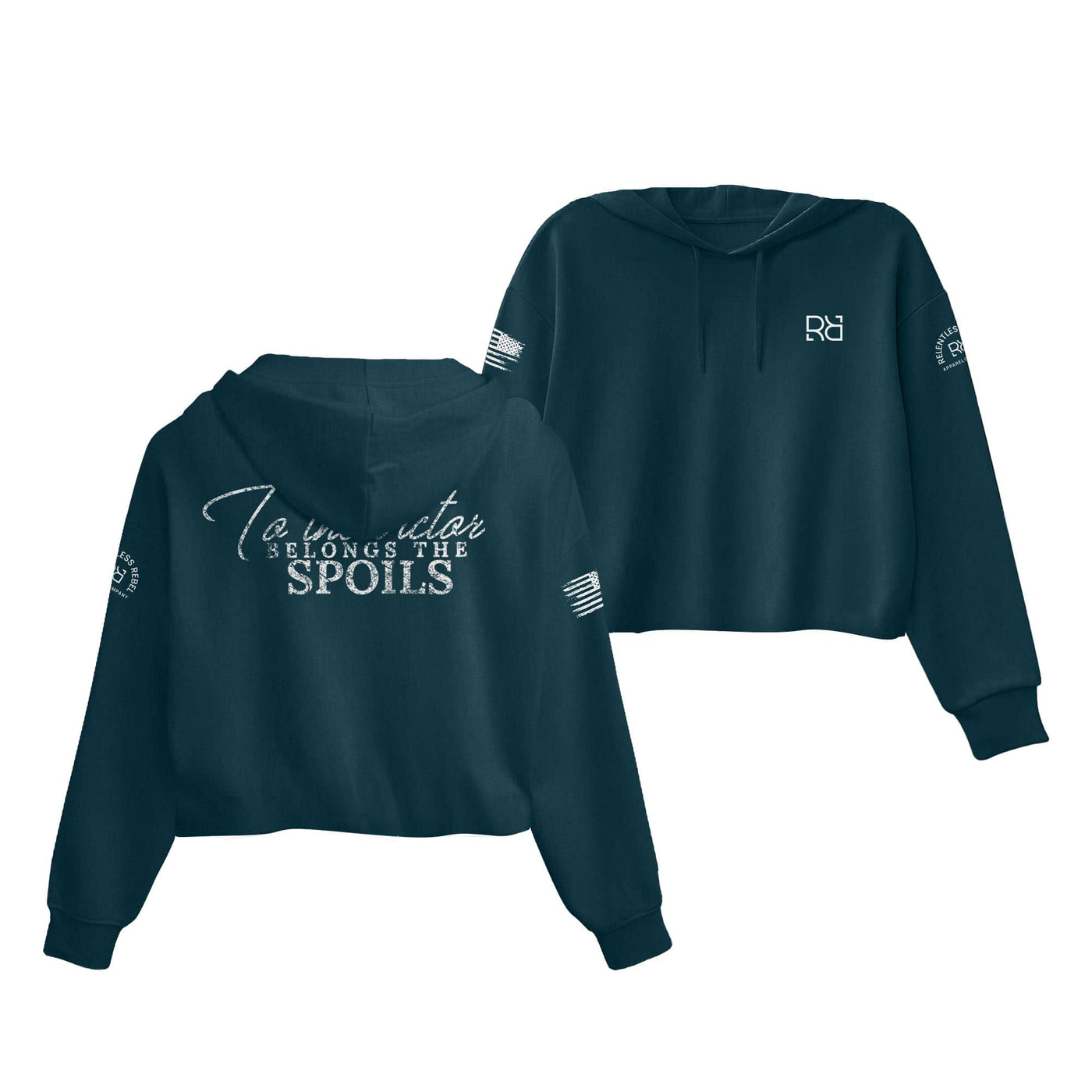 Atlantic To The Victors Belongs the Spoils Women's Cropped Hoodie