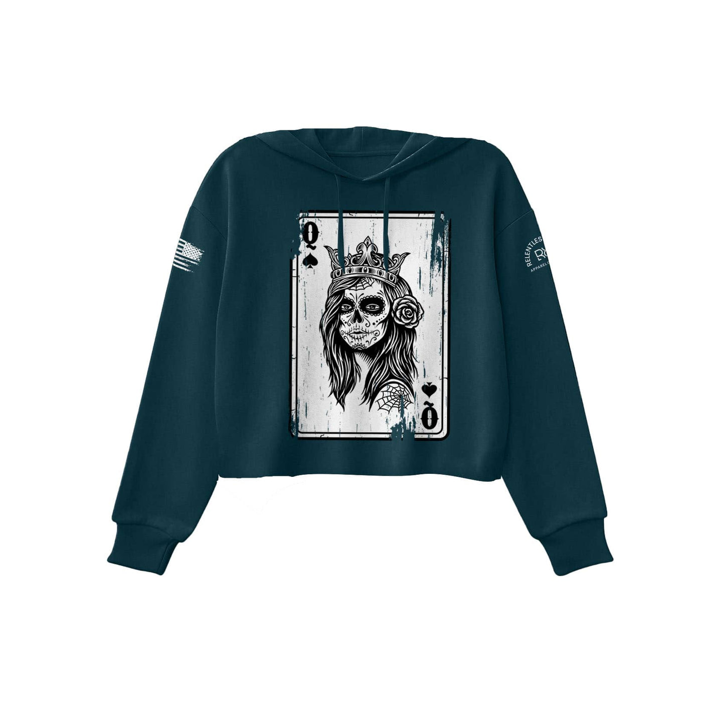 Atlantic Rebel Queen "Rebel Ace" Women's Cropped Hoodie