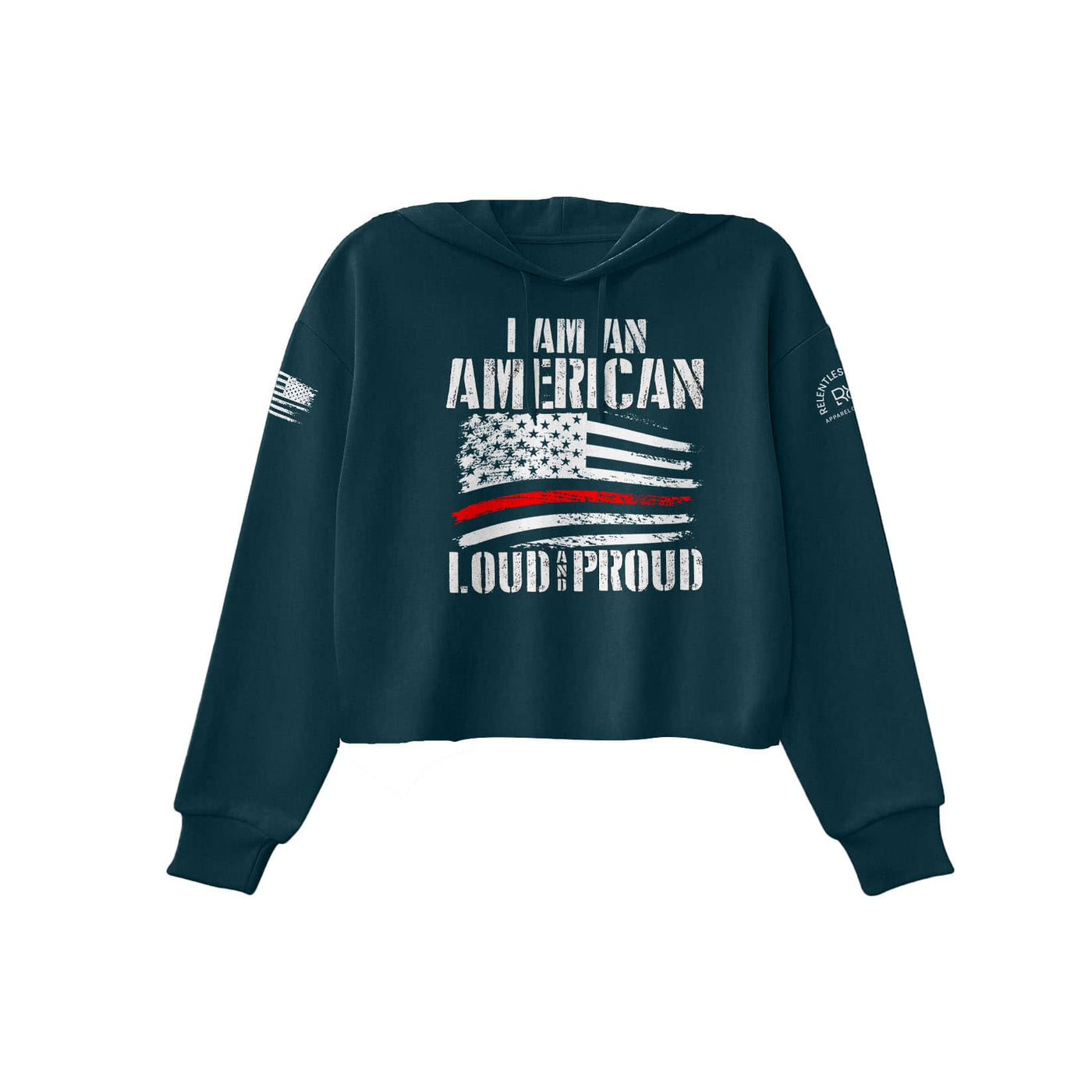 Atlantic American Loud and Proud Women's Cropped Hoodie