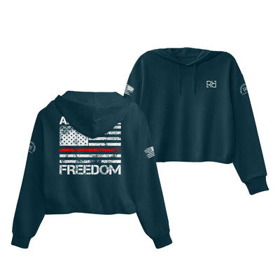 Atlantic Above All Freedom Women's Cropped Hoodie