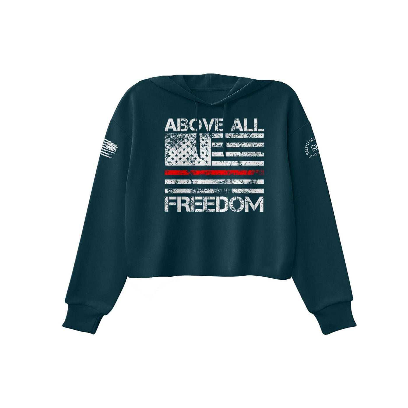 Atlantic Above All Freedom Women's Cropped Hoodie