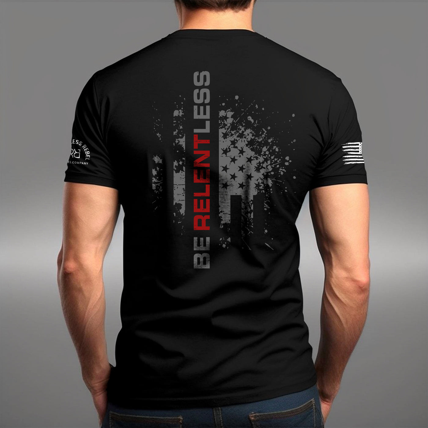 Be Relentless | R | Rebel King "Rebel Ace" | Black Men's Tee Bundle