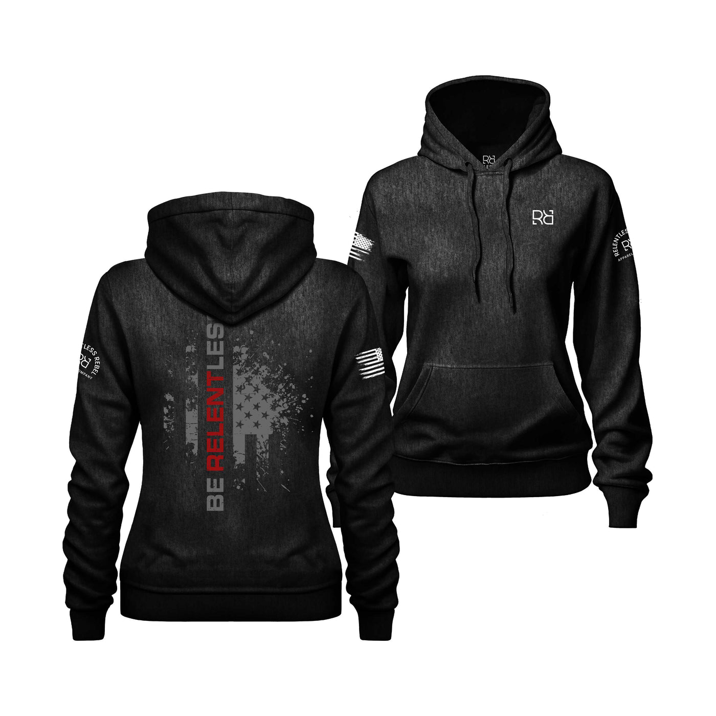 Be Relentless | R | Men and Women | Black Hoodie Bundle